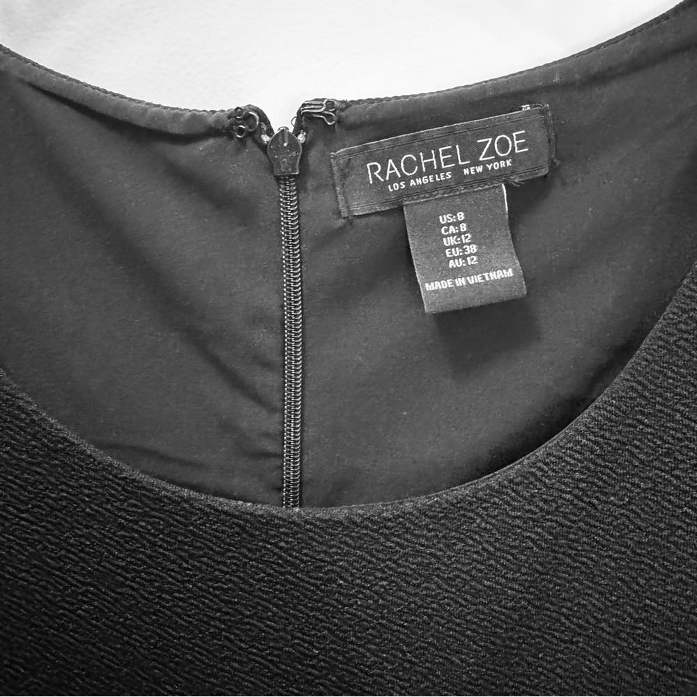 Rachel Zoe Classic Black Cropped Jumpsuit with Tie Waistband - Picture 4 of 8